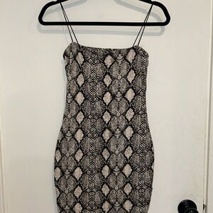 Snake Print Mini Dress